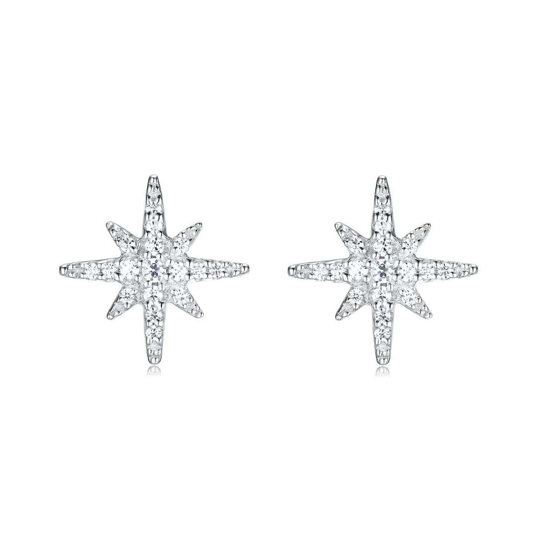 Apm Monaco 925 Sterling Silver Synthetic Cubic Zirconia Stud Earrings Women's Silver