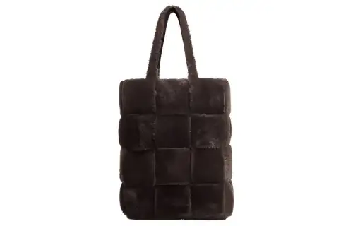 Bottega Veneta Calfskin Tote Bag, Shopping Bag, Shoulder Bag, Handbag Women's Brown