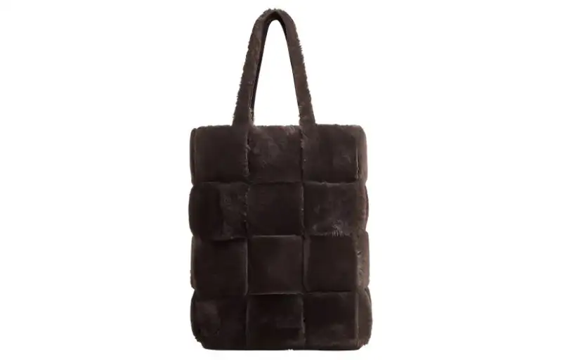 Bottega Veneta Calfskin Tote Bag, Shopping Bag, Shoulder Bag, Handbag Women's Brown