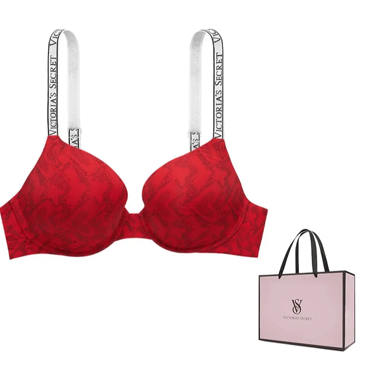 Victoria's Secret Bra Women's Red Snakeskin Print