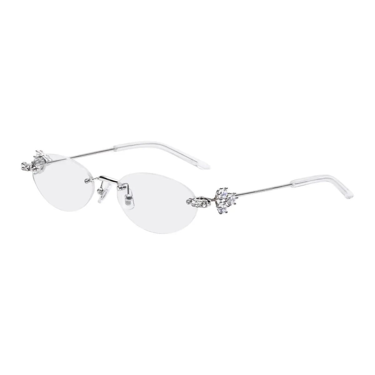 GENTLE MONSTER Oval Eyeglass Frames Unisex Silver