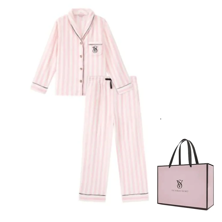 Victoria's Secret Pajama Set Plumping Soft And Fitting Warmth Instantly Women's Pink