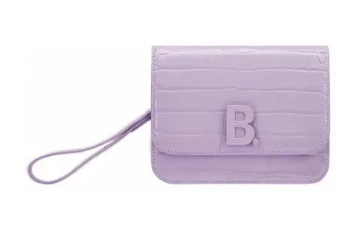 Balenciaga Leather Crossbody Handbag, Shoulder Bag Women's Purple