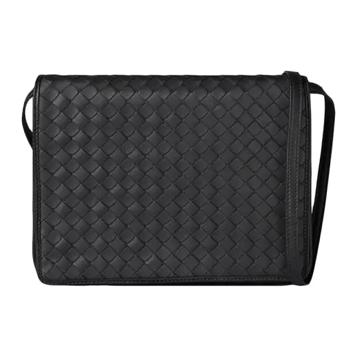 Bottega Veneta Woven Sheepskin Crossbody Bag, Shoulder Bag Regular Women's Black