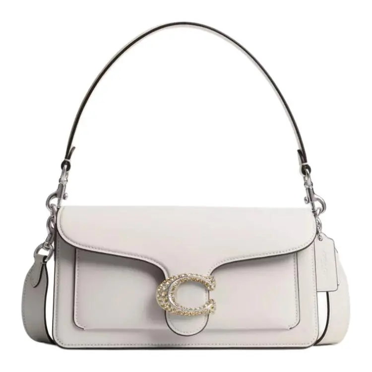 COACH Tabby Calfskin Shoulder Bag, Crossbody Bag, Handbag Medium Women's White