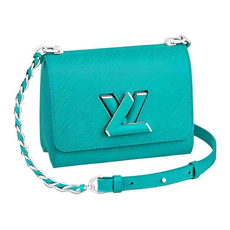 LOUIS VUITTON Twist Epi Leather Portable Crossbody Bag, Shoulder Bag Small Women's Turquoise