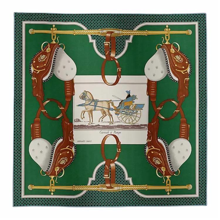 Женский шарф Hermes (зеленый)