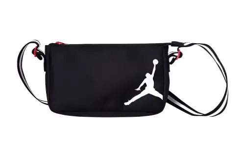 Jordan Polyester Shoulder Bag, Crossbody Bag Regular Unisex Jet Black