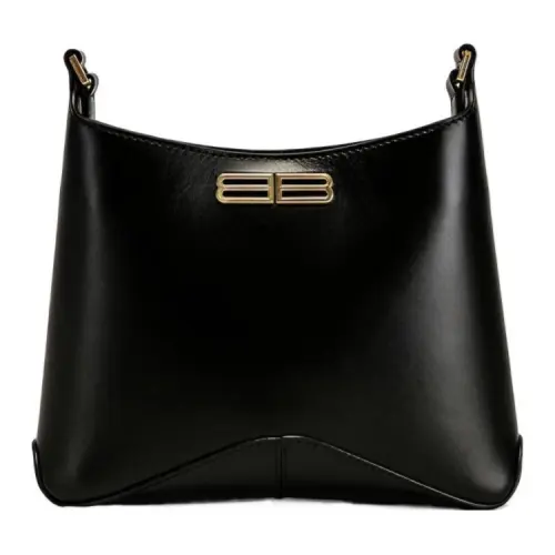 Balenciaga Calfskin Hourglass Bag, Shoulder Bag, Crescent Bag, Handbag, Shoulder Bag Women's Black