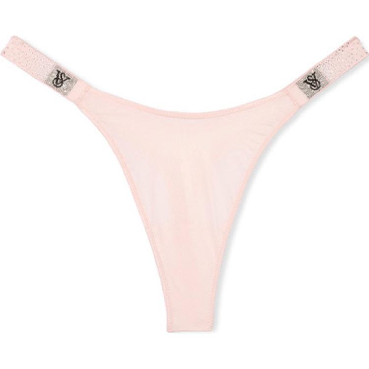 Victoria's Secret /Victoria's Secret SS25 Valentine's Day Collection Shiny Decorated Low-Waist T-Bone Briefs Women's 1 Pack Angel Pink