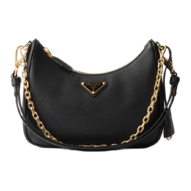 Женская сумка Prada Re-Edition Saffiano (черная)