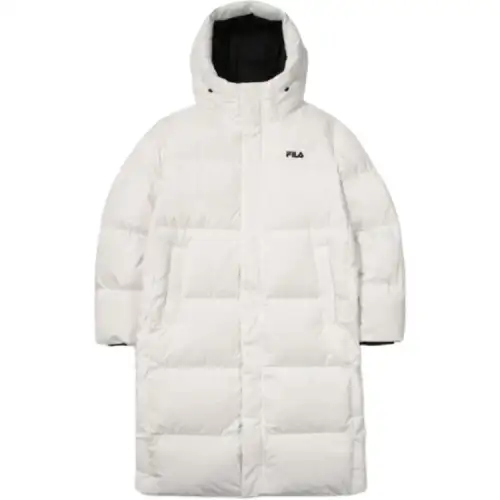 FILA Down Jackets Unisex White Hooded Moderate