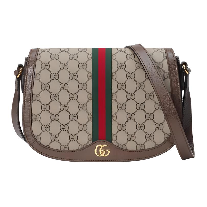 Женская сумка Gucci Ophidia (коричневая)