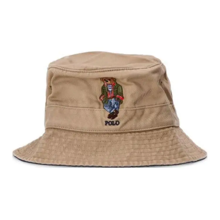 Polo Ralph Lauren Original Design Cotton Bucket Hats Unisex Gray