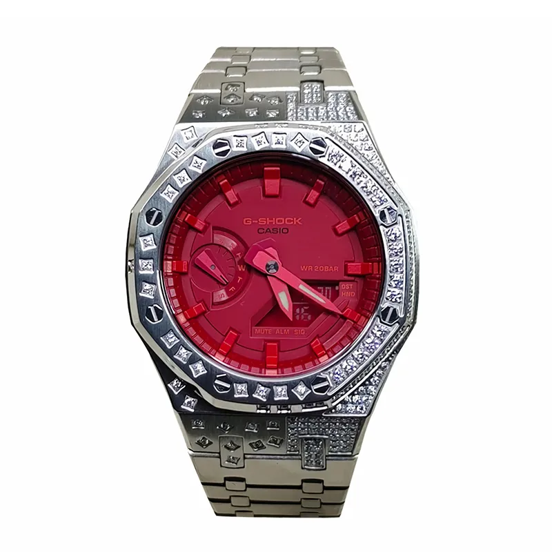 CASIO Men Liquid Crystal/Analog Dual Display Series Red Watch