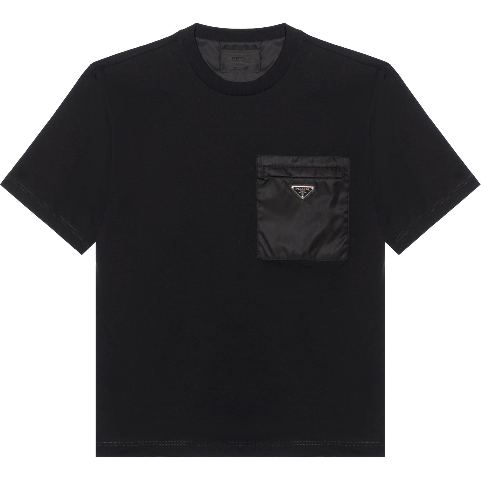 Мужская футболка Prada Re-Nylon SS22 T (черная)