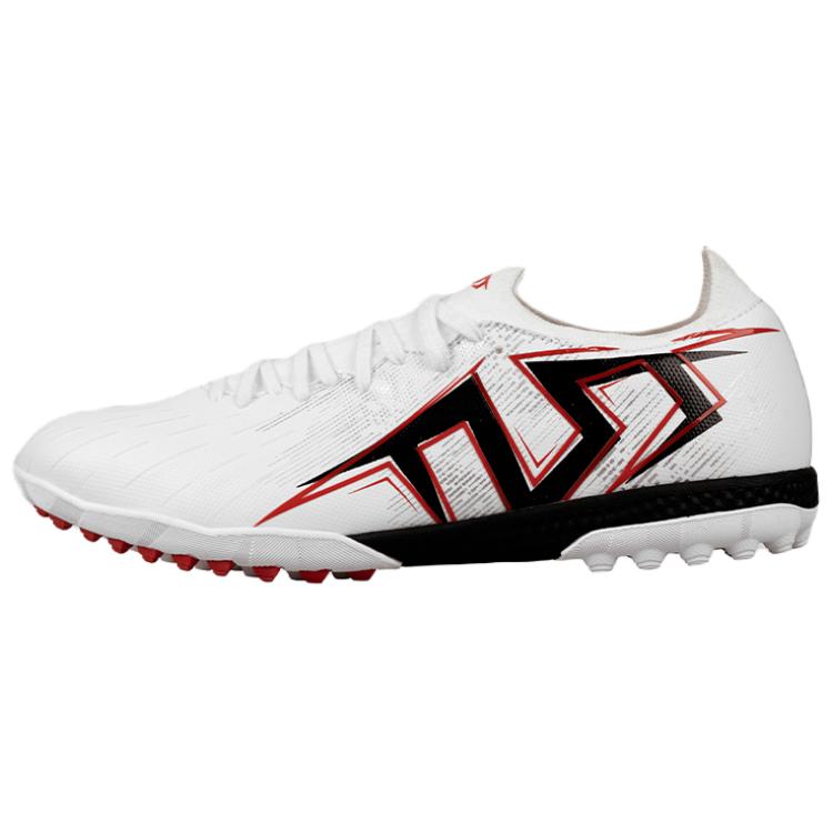 TLSS. TF Turf Artificial Turf Cushioning Anti Twist Soccer Shoes Unisex White