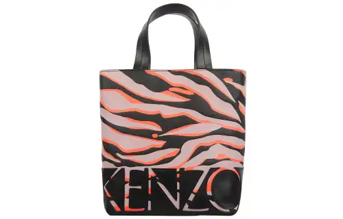 KENZO PVC Tote Bag, Shopping Bag, Handbag Women's Multicolor