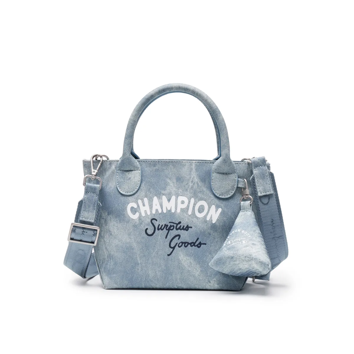 Champion Fabric Backpack Handbag Medium Unisex Light Blue Denim/Sand Stone/Champion Black/Linen/Amber Brown