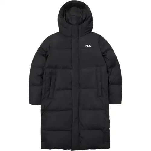 FILA Down Jackets Unisex Black Hooded Moderate