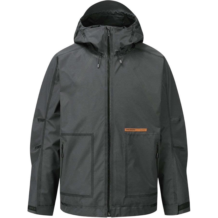 SALOMON Salomon Korean line SLATE rock series solid color zipper hooded jacket men's high-end gray