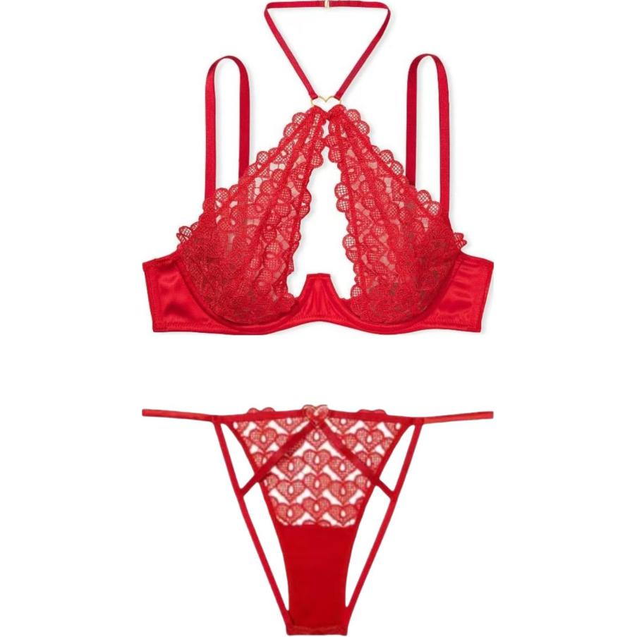 Женский комплект нижнего белья Victoria's Secret (красный)