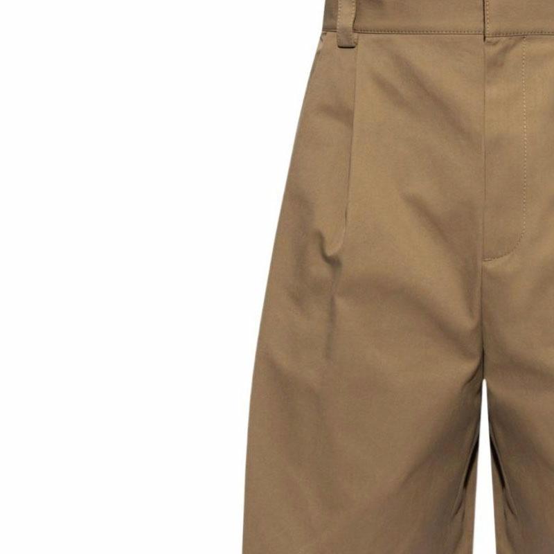 Мужские штаны Bottega Veneta Gabardi Shorts (коричневые) — фото 7