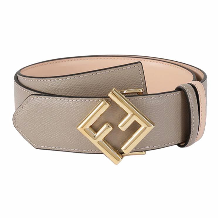 Женский ремень Fendi (серо-розовый)