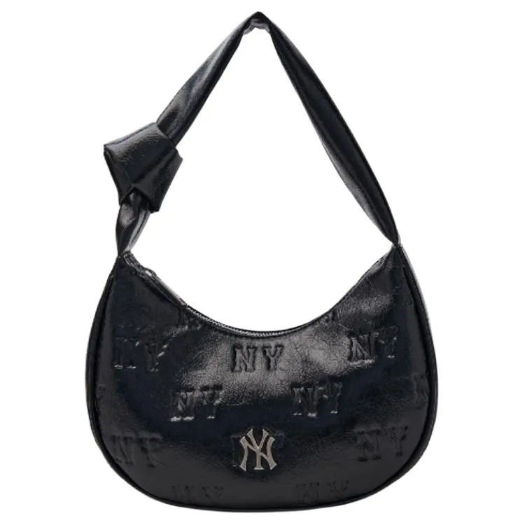 MLB MONOGRAM New York Yankees Synthetic Leather Handbag Shoulder Bags Women's Black