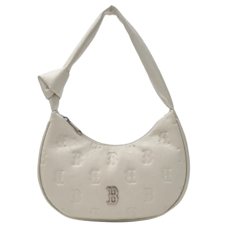 MLB MONOGRAM New York Yankees Synthetic Leather Handbag Shoulder Bags Women's Ecru