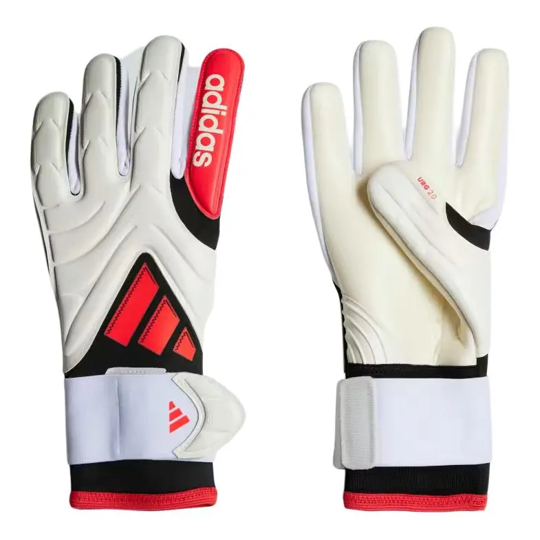 Adidas Brand Logo Polyester Elastane Latex Mesh Fabrics Sports Gloves Unisex White/Clear Red/Black