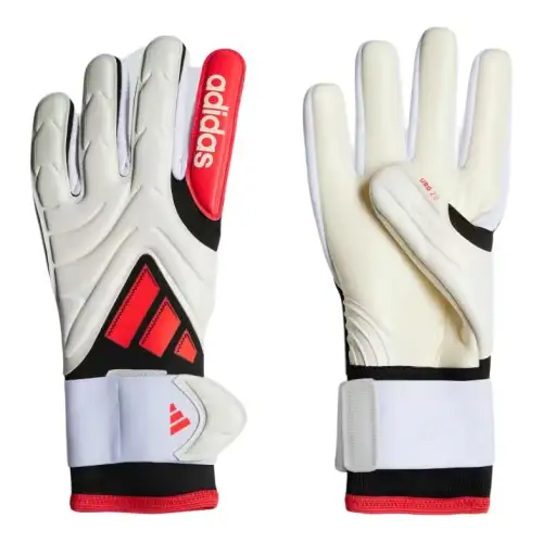 Adidas, polyurethane elastic white black gloves for men and women, with your logo imprint, for beloved