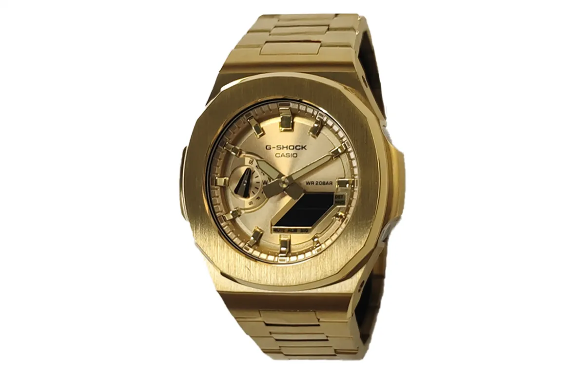 CASIO Quartz Movement Stainless Steel Strap Watch Men's Watches Gold Dial