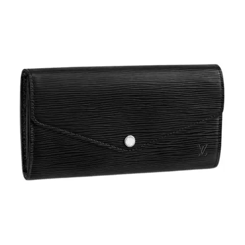 LOUIS VUITTON Sarah Cow Leather Card Holder, Clutch Wallet Women's Black
