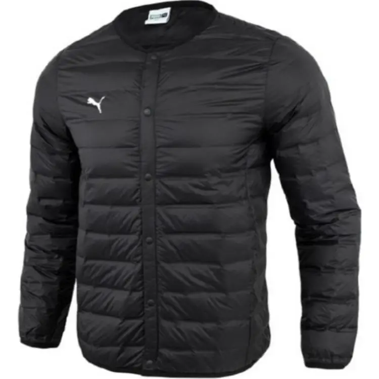PUMA Down Jackets Men's Black Crew Neck Moderate Straight Fit