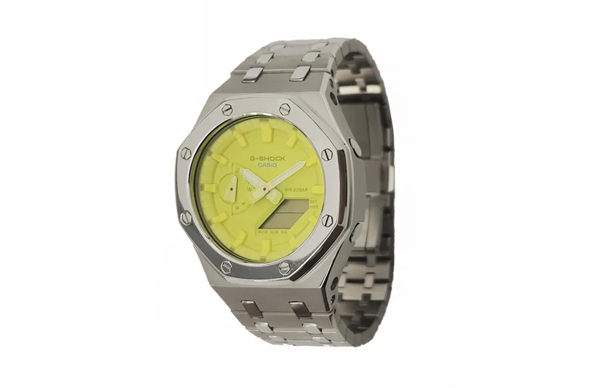 CASIO Custom Collection Electronic Movement Watch Men's Watches Yellow Watch Dial