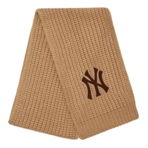 MLB Acrylic Knit Scarves Unisex Khaki