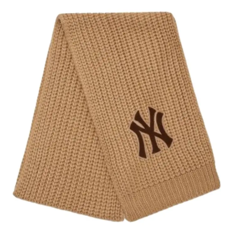 MLB Acrylic Knit Scarves Unisex Khaki