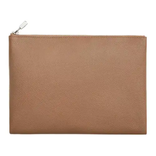 HERMES Evercolor Calfskin Clutch Women's Brown