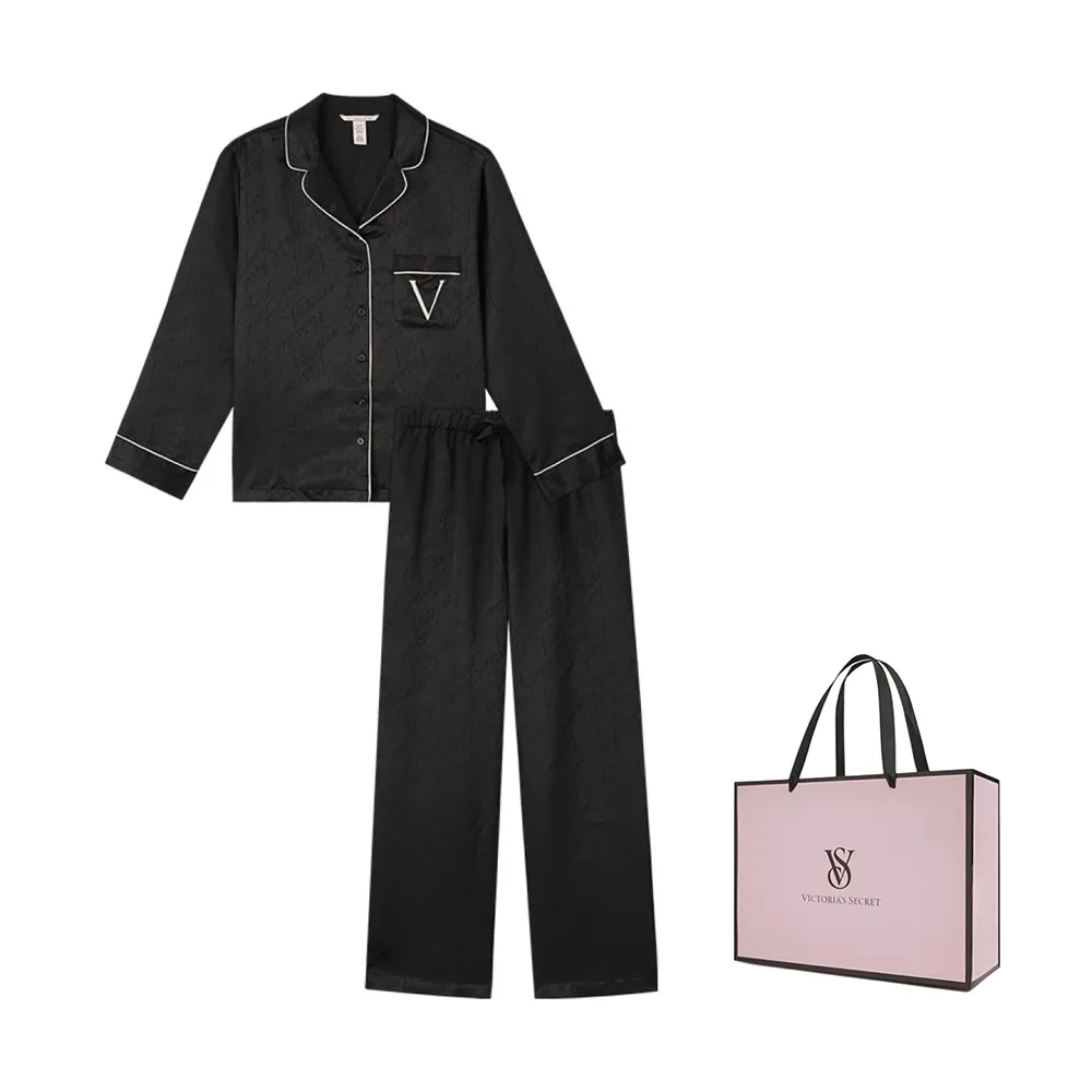 Victoria's Secret Pajama Set Women's Black