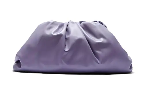 Bottega Veneta Cow Leather Clutch Large Women's Purple
