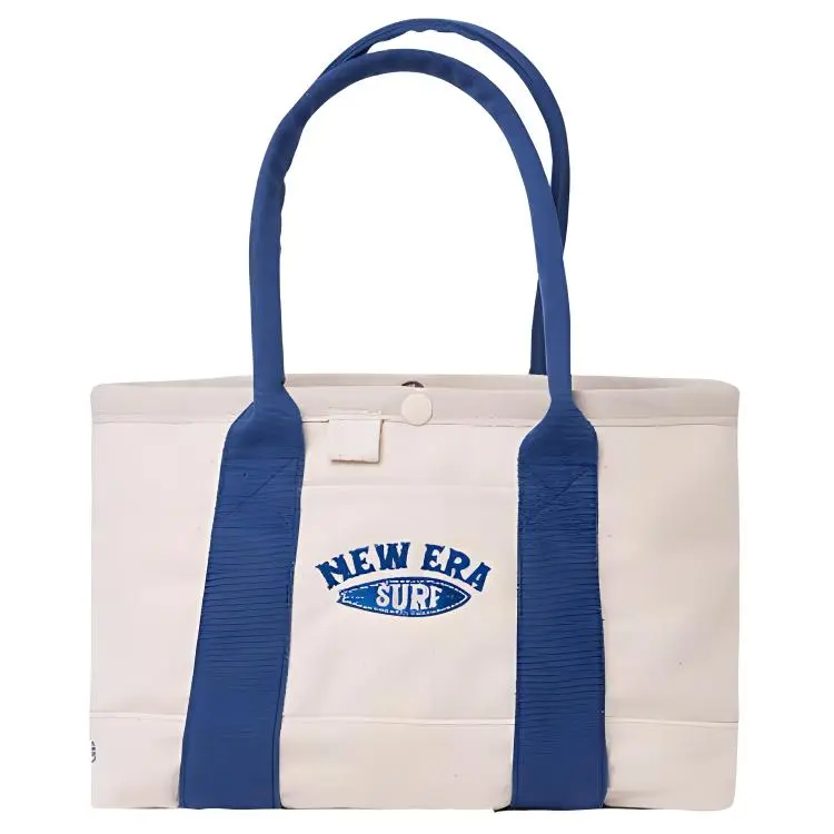 New Era Fabric Tote Bag, Shopping Bag, Handbag Regular Unisex Ivory White