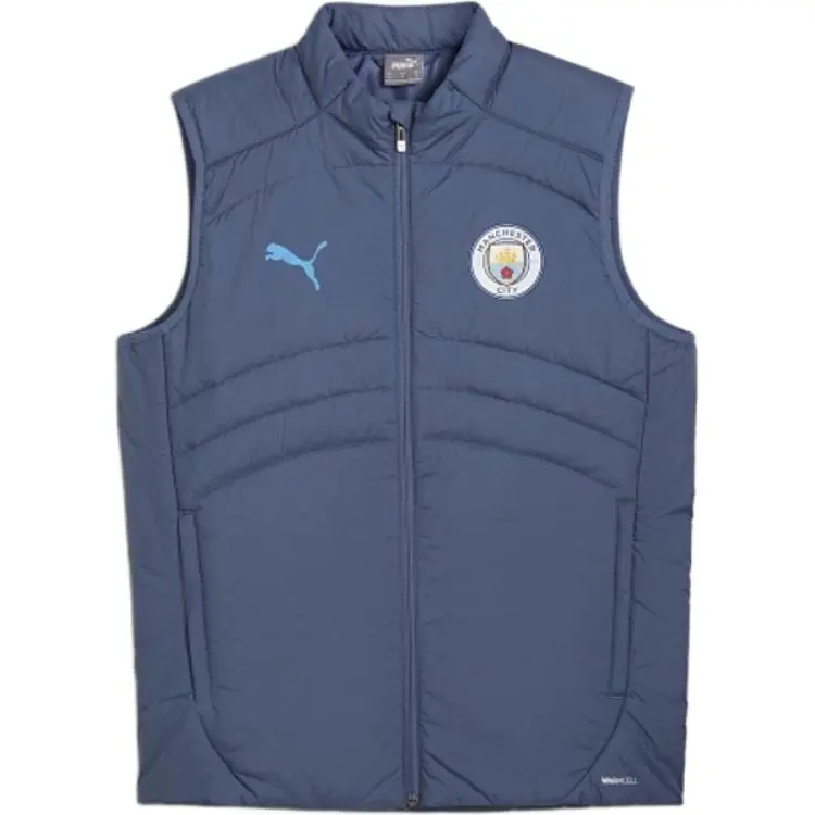 PUMA Vests Men's Blue Stand Collar Other