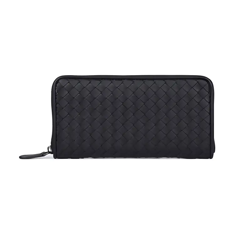 Bottega Veneta Sheepskin Clutch Wallet Regular Women's Dark Blue
