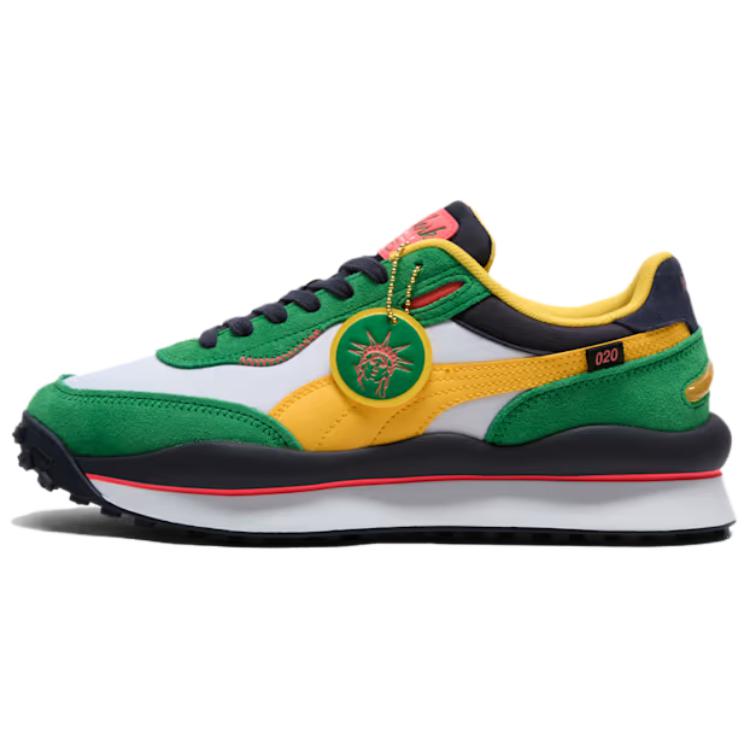 PUMA Style Rider Low top Casual Shoes Men's Green Yellow