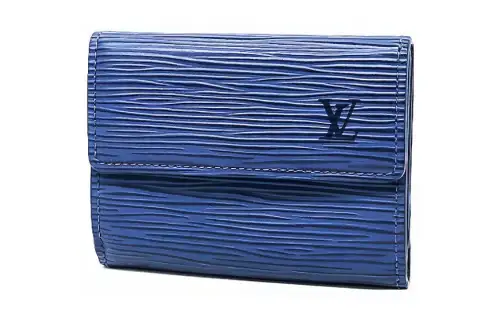 LOUIS VUITTON Epi Leather Wallet Unisex Blue