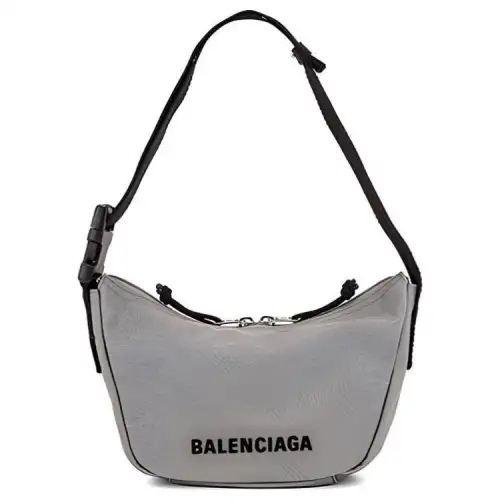 Balenciaga Nylon Shoulder Bag Regular Women's Gray
