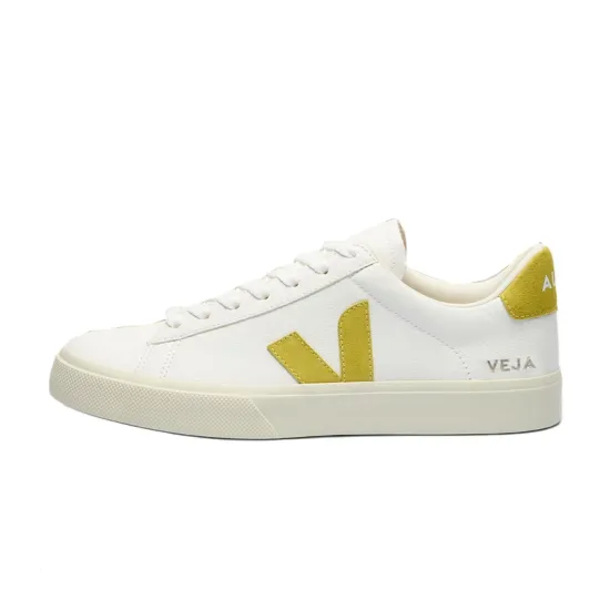 VEJA Campo Low Top Skateboard Shoes Unisex White Yellow