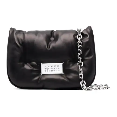 Maison Margiela Glam Slam Sheepskin Crossbody Bag, Shoulder Bag Women's Black