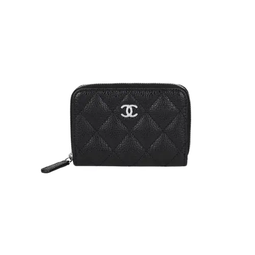 CHANEL Classic Zipped Coin Purse Black AP0216